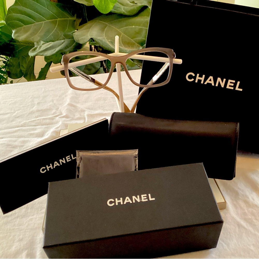 Authentic Chanel Eyeglass Frame with Accessories
